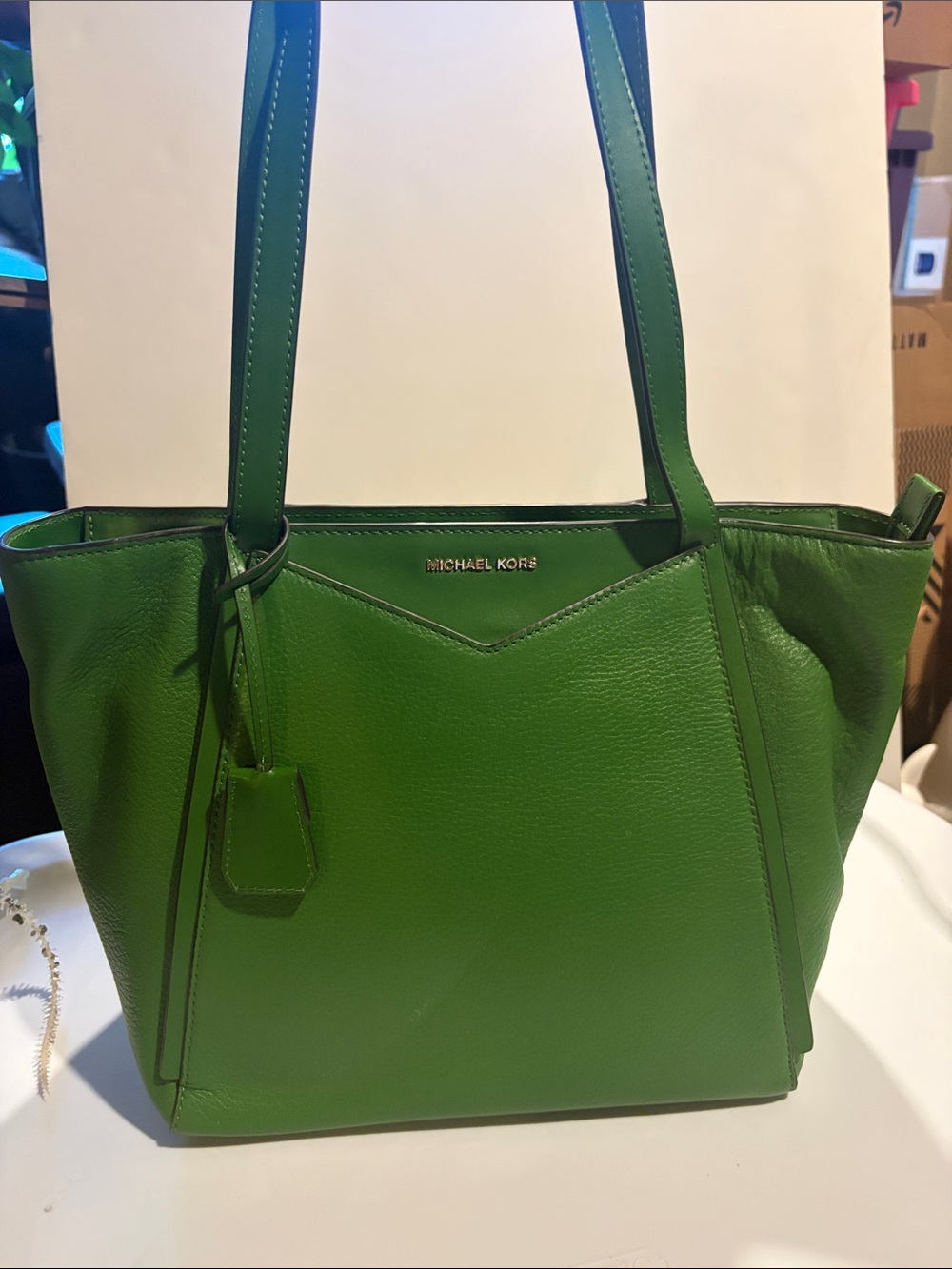 Michael Kors Green Leather Tote
